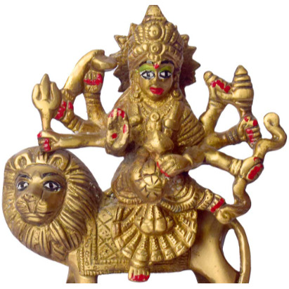 Diwali Special Elegant Brass Sherawali Mata Idol