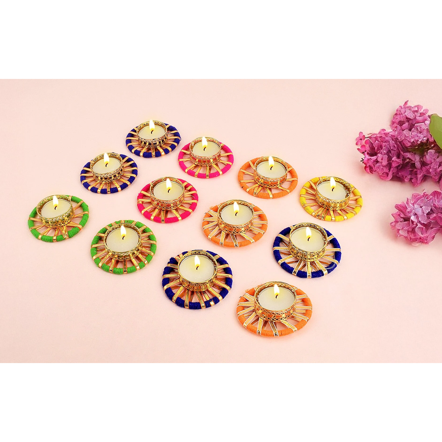 Fancy Chakra Tea Light Candle Holder with Tealight