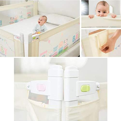 Safe-O-Kid- (Pack of 2) Safest Bed Rails Extra Large (6x2.5 ft/183x78 CM)- Dark Pink With FREE 30 Days Mosquito Safety Pack (SEASONAL OFFER)-Extra Thick, ABS (Best Material), 8 Adjustable Points,One Hand Operated, Washable, Easy to Install (Size Pack of 2)