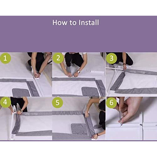 Safe-O-Kid- Safest Bed Rails Extra Large (6x2.5 ft/183x78 CM)- Pink (Pack of 4) With FREE 30 Days Mosquito Safety Pack (SEASONAL OFFER)- Extra Thick, ABS (Best Material), 8 Adjustable Points, One Hand Operated, Washable, Easy to Install (Size Pack of 4)