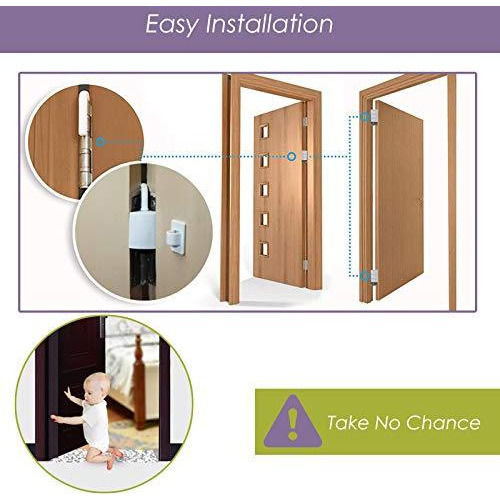 Safe-O-Kid- Pack of 8 - Effective Finger Guard for Hinged Doors (White) (Size Pack of 8)