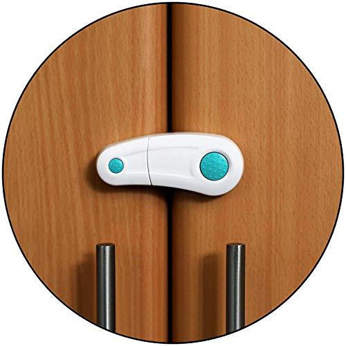 Safe-O-Kid- Pack of 16- High Quality, Durable, Elegant Child Safety Cabinet Lock - Blue (Size Pack of 16)