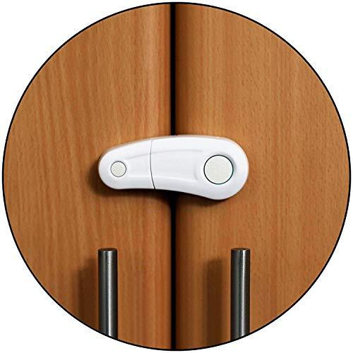 Safe-O-Kid - 8 - Durable Elegant Child Safety Cabinet Lock White (Size Pack of 8)