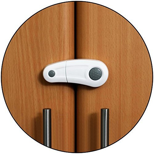 Safe-O-Kid Durable, Elegant Child Safety Cabinet Lock (Pack of 8) (Size Pack of 8)