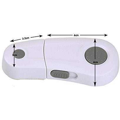 Safe-O-Kid - Pack of 12 - High Quality, Durable, Elegant Child Safety Cabinet Lock - Grey (Size Pack of 12)