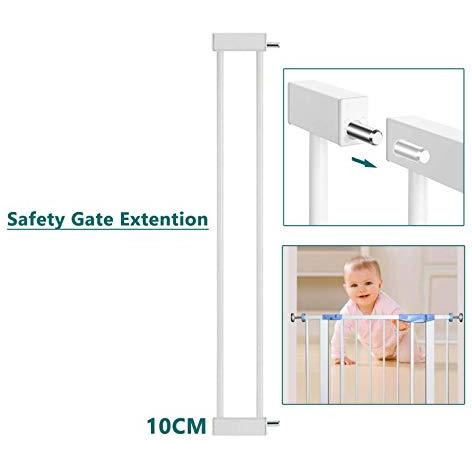 Safe-O-Kid  Safety Gate 75-95 cm (Covers More Than 3 feet Area) Adjustable, Pure Metal Safety Gate with Secret Lock & 2-Way Auto Close + Four Strong Wall Holders (Size Size 75-95 cm)