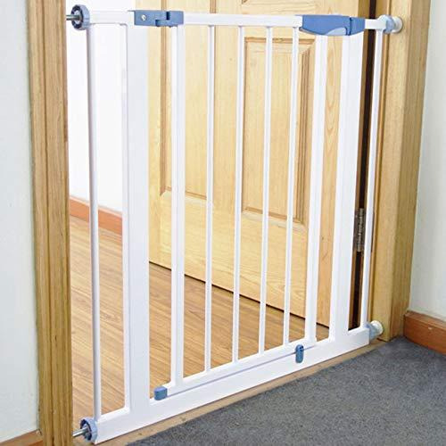 Safe-O-Kid  Safety Gate 75-95 cm (Covers More Than 3 feet Area) Adjustable, Pure Metal Safety Gate with Secret Lock & 2-Way Auto Close + Four Strong Wall Holders (Size Size 75-95 cm)