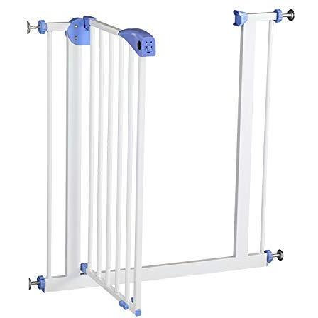 Safe-O-Kid  Safety Gate 75-95 cm (Covers More Than 3 feet Area) Adjustable, Pure Metal Safety Gate with Secret Lock & 2-Way Auto Close + Four Strong Wall Holders (Size Size 75-95 cm)