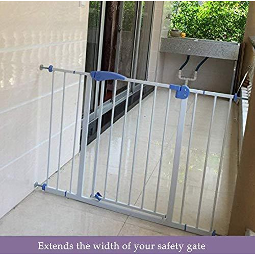 Safe-O-Kid  Safety Gate 75-95 cm (Covers More Than 3 feet Area) Adjustable, Pure Metal Safety Gate with Secret Lock & 2-Way Auto Close + Four Strong Wall Holders (Size Size 75-95 cm)