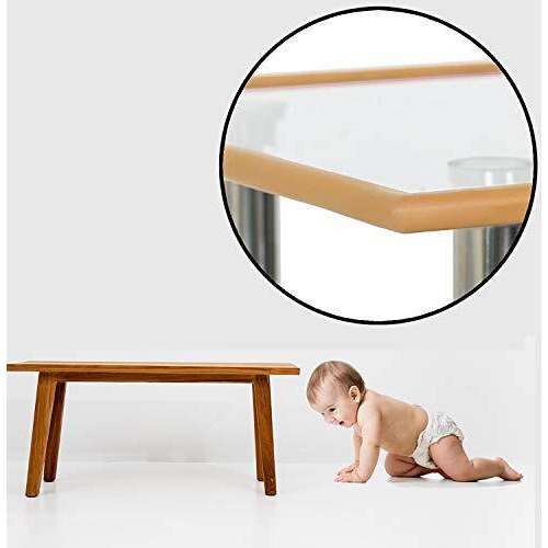 Safe-O-Kid- Pack of 1, Safety from Head Injury- Unique High Density L-Shaped Large Size Edge Guard Strip (2 Meter, Light Brown)