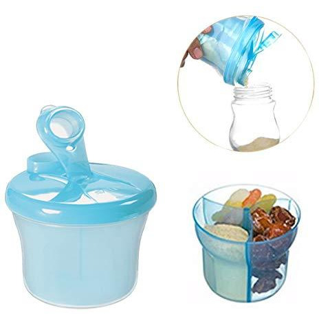 Safe-O-Kid- BPA-Free Portable Milk Powder/Food Storage Box for Baby (Blue)- Pack of 2 (Size Pack of 2)