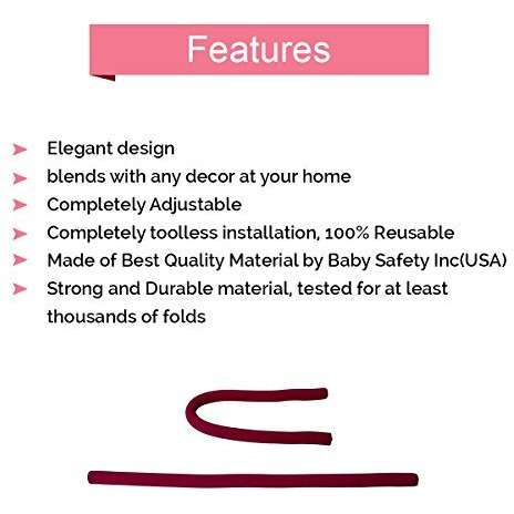 Safe-O-Kid - (Pack of 8) - Unique, Ultra Flexible & Adjustable, Kids Favorite Cabinet Local Sticks