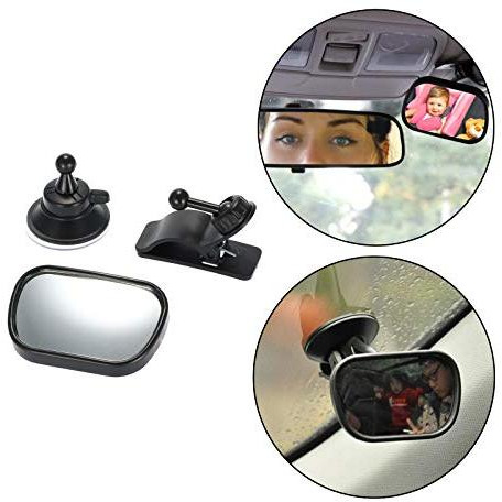 Safe-O-Kid 360 Degree Rear View Mirror (Black, Small) (Size Pack of 1)