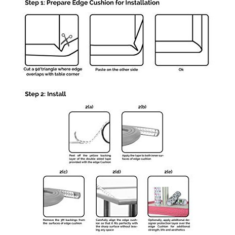 Safe-O-Kid - Unique High Density 2 mtr Long U - Shaped Edge Guard Strip (Size Pack of 1)