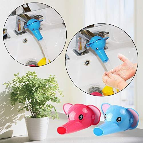 Safe-O-Kid- Pack of 2 - Fit-All, Colorful Kid's Hand Washing Faucet Extender/Tap Extender- Blue (Size Pack of 2)