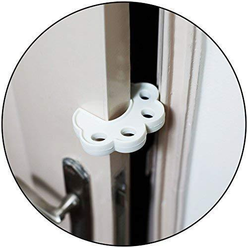Safe-O-Kid - Pack of 4 - Fit-All, Sleek Design, Strong - Silicone Door Stopper-Assorted Color (Size Pack of 4)