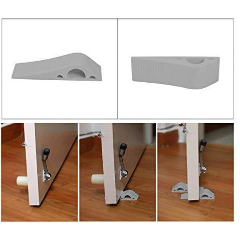 Safe-O-Kid- Pack of 8- Fit All Anti-Slip Multi-Surface TPR Door Stopper- Grey (Size Pack of 8)
