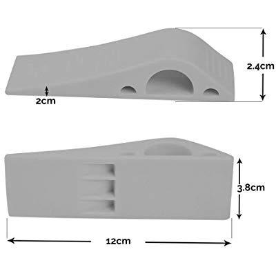 Safe-O-Kid- Pack of 8- Fit All Anti-Slip Multi-Surface TPR Door Stopper- Grey (Size Pack of 8)
