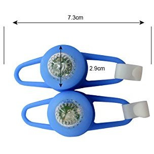 Safe-O-Kid- Pack of 2-Bicycle/Baby Stroller LED Light with SOS Signal Light Complete Front & Rear Road Safety - Blue