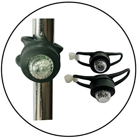 Safe-O-Kid- Pack of 2-Bicycle/Baby Stroller LED Light with SOS Signal Light Complete Front & Rear Road Safety - Black