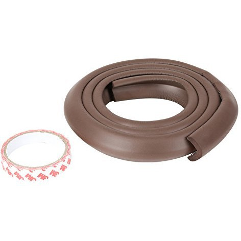 Safe-O-Kid - Unique High Density L-Shaped 2 mtr Long Large 2 Edge Guard Strips - D.Brown