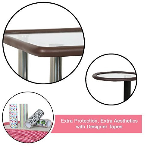 Safe-O-Kid - Unique High Density 2 mtr Long U - Shaped 4 Edge Guard Strips - D.Brown