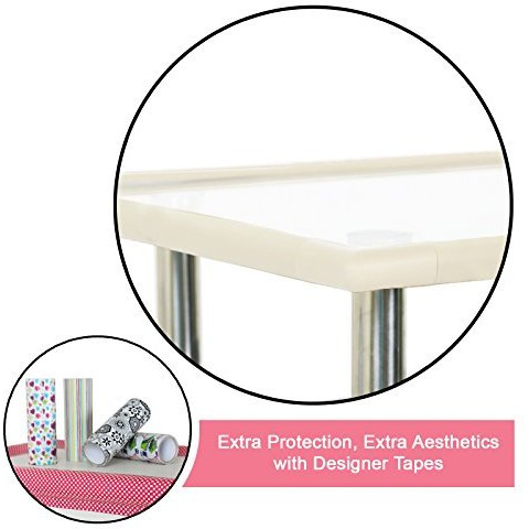 Safe-O-Kid - Unique High Density 2 mtr Long U - Shaped 2 Edge Guards with 8 Corner Cushions (Size Pack of 2)