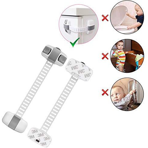 Safe-O-Kid - (Pack of 8) - High Quality, Adjustable Large Multi-Purpose Child Safety Lock (Size Pack of 8)