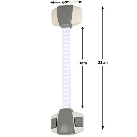 Safe-O-Kid - (Pack of 16) - High Quality, Adjustable Large Multi-Purpose Child Safety Lock (Size Pack of 16)
