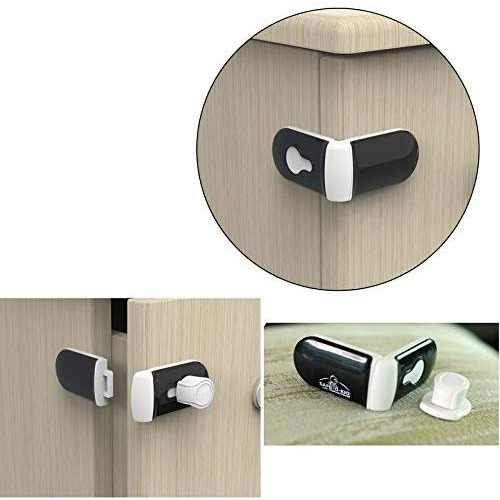 Safe-O-Kid - Pack of 2 - Magical Magnetic Multi-Functional Lock, Multi-Purpose Lock, Dual Color Drawer/Cabinet Child Safety Lock (Size Pack of 2)