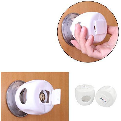 Safe-O-Kid- Pack of 8- Effective, Fully Covered-Anti-Locking Door Knob Case