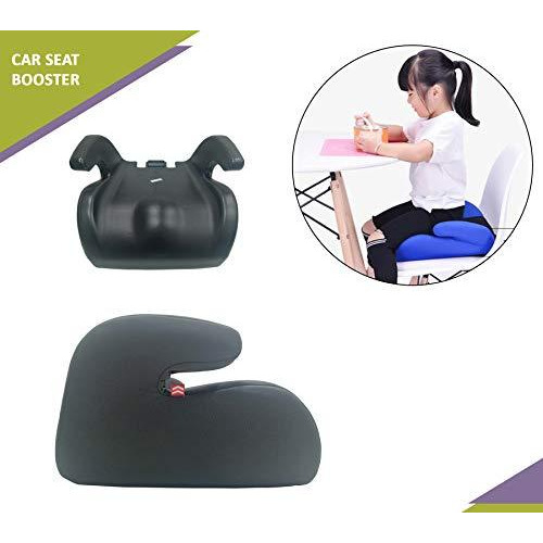 Safe-O-Kid Premium Quality Backless Car Booster Seat, Travel Friendly, Plush Padding Car Booster Seat for Kids- Grey & Black