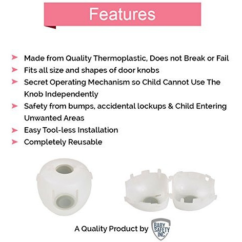 Pack of 8 - Effective Anti-Locking Door Knob Case