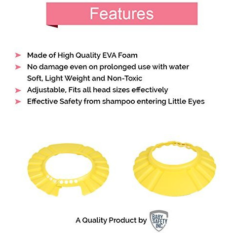 Safe-O-Kid Pack Of 2 - No Tears Fit-All Adjustable Kid's Shampoo Hat