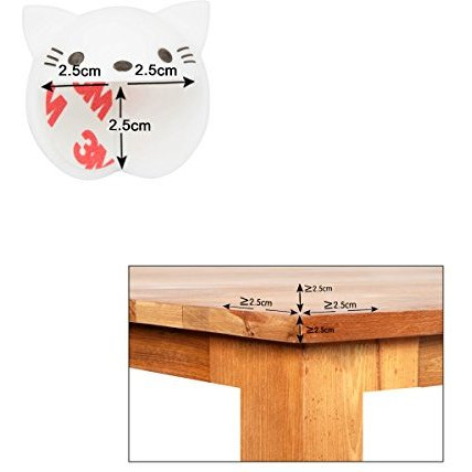 Safe-O-Kid - Pack of 12 - Very High Quality Elegant Catchy Animal Shaped Corner Guards- Prevents Head Injury (White) (Size Pack of 12)