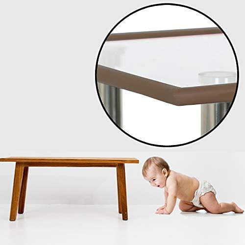 Safe-O-Kid - Pack of 2, Safety from Head Injury- Unique High Density L-Shaped 2 mtr Long Mini 2 Edge Guard with 8 Corner Cushions - Brown