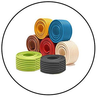Safe-O-Kid- Pack of - 1 Unique High Density- Prevents from Head Injury Multi-Functional 2 Meter Edge Guard - Black (Size Pack of 1)