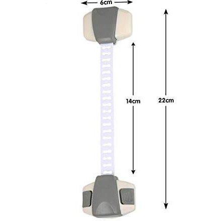 Safe-O-Kid - Pack of 1 - High Quality, Adjustable Large Multi-Purpose Child Safety Lock - Grey (Size Pack of 1)