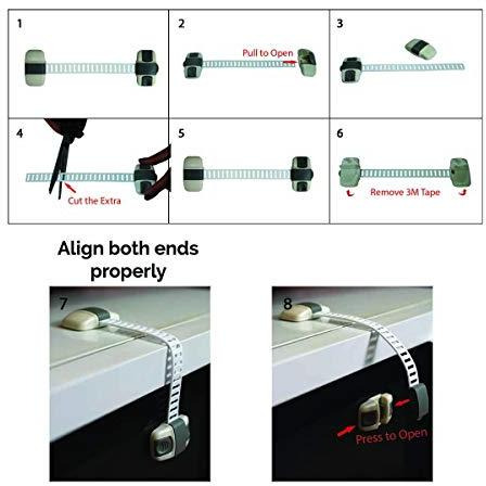 Safe-O-Kid - Pack of 1 - High Quality, Adjustable Medium Multi-Purpose Child Safety Lock