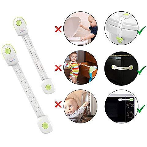 Safe-O-Kid Strong Multipurpose Dual Colour Cabinet/Drawer Lock (Green) (Size Pack of 1)