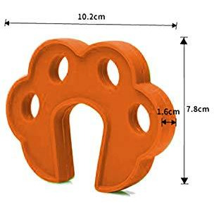 Safe-O-Kid- Pack of 2 Fit All Sleek Design Strong Silicone Door Stopper- Brown (Size Pack of 2)