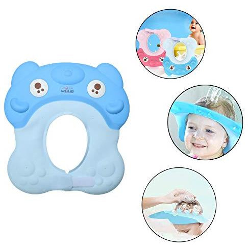 Safe-O-Kid Shampoo Hat/Cap for Kids, No Tears & Adjustable, Blue (Size Pack of 1)