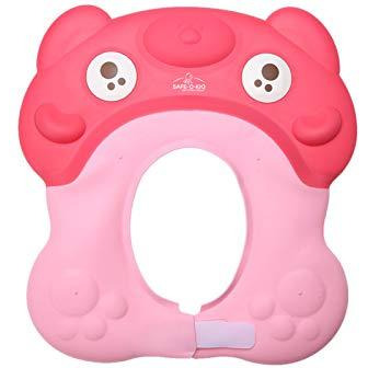 Safe-O-Kid 2 Shampoo Hats/Caps for Kids, No Tears & Adjustable, Pack of 2, Pink (Size Pack of 2)