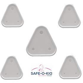 Safe-O-Kid Including 3 for Power Plug Anti-Shock Electric Socket Guards (White) - Pack of 15 (Size Pack of 15)