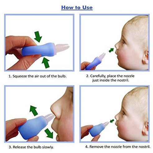 Safe-O-Kid Silicone Baby Nose Cleaner Nasal Aspirator, Vacuum Sucker (Pink) - Pack of 2 (Size Pack of 2)
