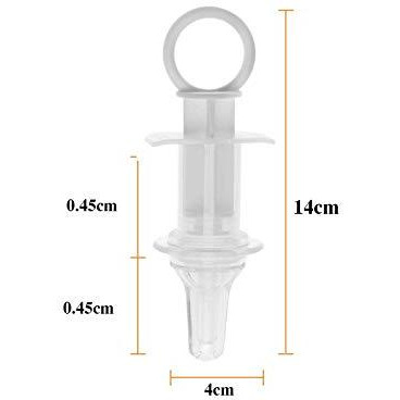 Safe-O-Kid Baby's BPA-free Silicone Liquid Medicine Feeder/Dropper, White (Size Pack of 1)
