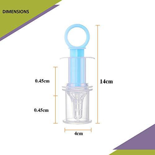 Safe-O-Kid- Pack of 2-High Quality, BPA Free Silicone Liquid Medicine Feeder/Dropper for with Box Baby- Blue (Size Pack of 2)