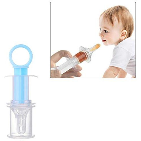 Safe-O-Kid- Pack of 1-High Quality, BPA Free Silicone Liquid Medicine Feeder/Dropper with Box for Baby- Blue (Size Pack of 1)
