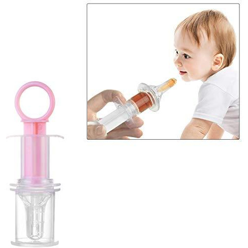 Safe-O-Kid- Pack of 2-High Quality, BPA Free Silicone Liquid Medicine Feeder/Dropper with Box for Baby- Pink (Size Pack of 2)
