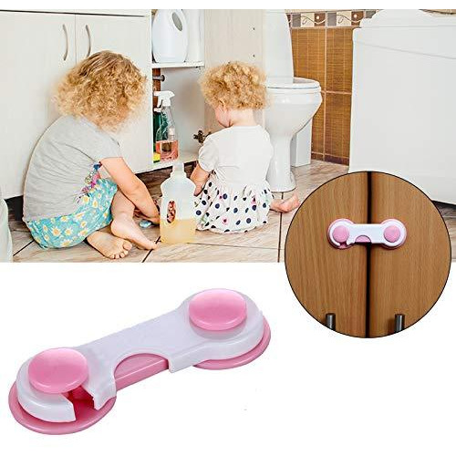 Safe-O-Kid - (Pack of 4) - Easy to Use, Durable, Colorful Child Proof Cabinet Lock